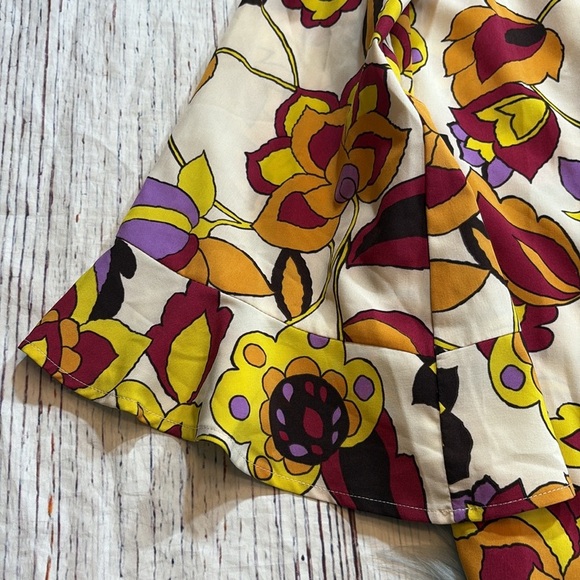 Modcloth Retro Floral Kimono Sz S/M - Picture 3 of 8